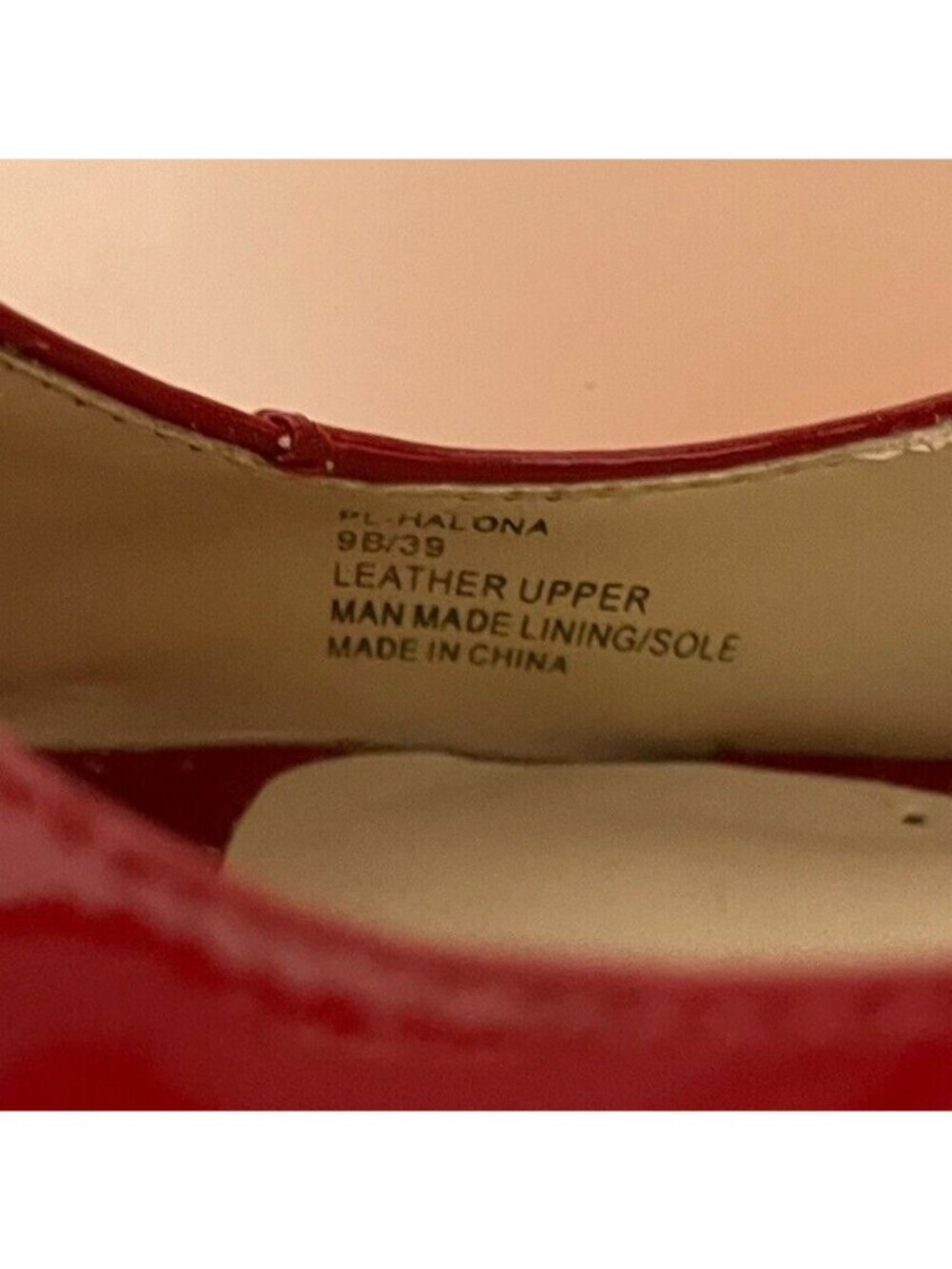 BCBG Paris Red Patent Leather Peep-Toe Slingback Heels With Cork Wedge Size 9B - Picture 6 of 12